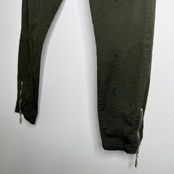 Vintage Baby Phat Y2K Bratz Olive Army Green Low Rise Cargo Ankle Zip Pants Sz 7 - Picture 4 of 12